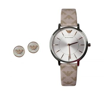 Ar80007 wristwatch earnings ladies gift set