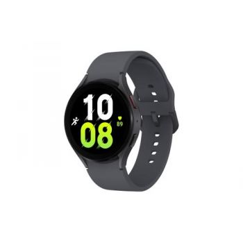 Ceas inteligent Smartwatch Samsung Galaxy Watch 5 SM-R915 4G LTE, Procesor Exynos W920, ecran 1.4inch, 1.5GB RAM, 16GB Flash, Bluetooth 5.2, Carcasa Aluminiu, 44mm, Bratara silicon, Waterproof 5ATM (Negru)