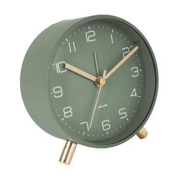 Ceas cu alarmă Karlsson Lofty, ø 11 cm, verde