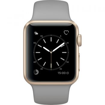 Apple Watch 2 38mm Gold Aluminium Case, Concrete Sport Band