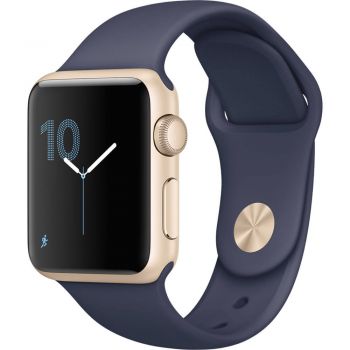 Apple Watch 2 38mm Gold Aluminium Case, Midnight Blue Sport Band