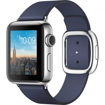 Apple Watch 2 38mm Stainless Steel Case, Midnight Blue Modern Large