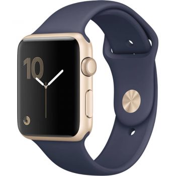 Apple Watch 2 42mm Gold Aluminium Case, Midnight Blue Sport Band