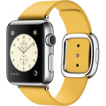 Apple Watch 38mm Stainless Steel Case, Marigold Modern Buckle - Large