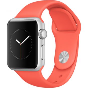 Apple Watch Sport 38mm Silver Aluminium Case, Apricot Sport Band