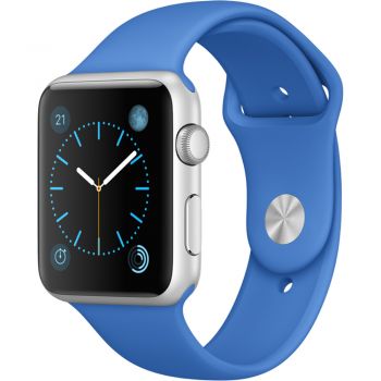 Apple Watch Sport 42mm Silver Aluminium Case, Royal Blue Sport Band