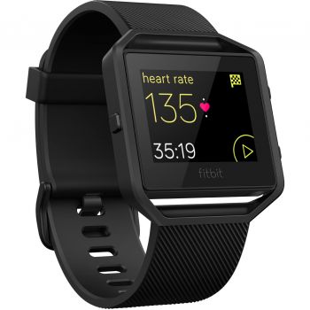 Smartwatch Fitbit Blaze, Curea Silicon S, Negru Gunmetal