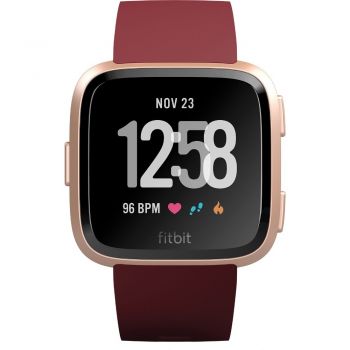 Smartwatch Fitbit Versa, Curea Merlot, Rose Gold