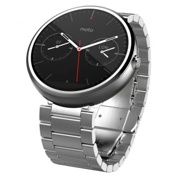 Smartwatch Motorola Moto 360, Bratara metalica, Argintiu