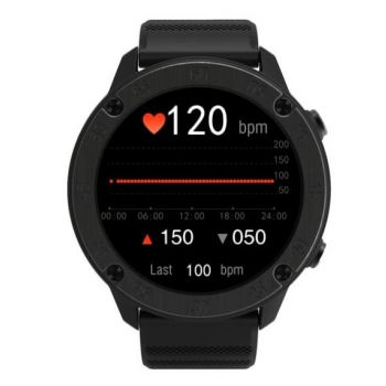 Ceas inteligent Smartwatch Blackview X5, Display TFT LCD HD 1.3inch, Ritm cardiac, Contor calorii, Bluetooth 5, Control muzica si camera, Waterproof IP68 (Negru)