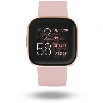 Fitbit Ceas smartwatch Fitbit Versa 2, NFC, Petal/Copper Rose
