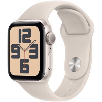 SmartWatch Apple Watch SE (2023), GPS, 40mm Aluminium Starlight cu Starlight Sport Band - S/M