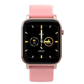 Ceas inteligent Smartwatch de dama Kospet Popular GTO, Ecran TFT 1.4inch, Bluetooth, Bratara Silicon, Rezistent la apa si prat (Roz)