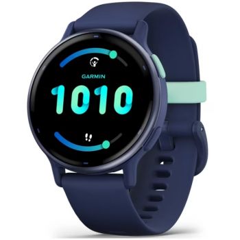 SmartWatch Garmin Vivoactive 5, GPS, 42mm, curea silicon, Metallic Navy/Navy