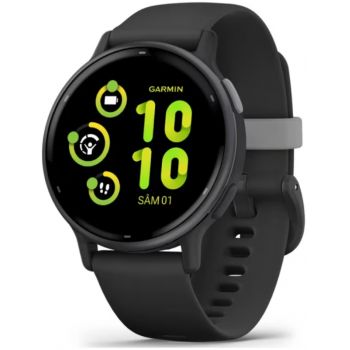 SmartWatch Garmin Vivoactive 5, GPS, 42mm, curea silicon, Slate/Black