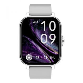 Ceas inteligent Smartwatch Allview Connect S, Procesor HS6620, Eran IPS 1.7inch, Bluetooth, Microfon, Difuzor, Monitorizare ritm cardiac, Activitati sportive, Apelare, Notificari (Gri)