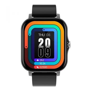 Ceas inteligent Smartwatch Allview Connect S, Procesor HS6620, Eran IPS 1.7inch, Bluetooth, Microfon, Difuzor, Monitorizare ritm cardiac, Activitati sportive, Apelare, Notificari (Negru)