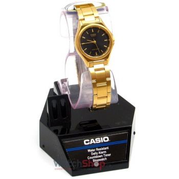 Ceas Casio Ladies 1130N-1A Analog Metal Gold with Black Dial