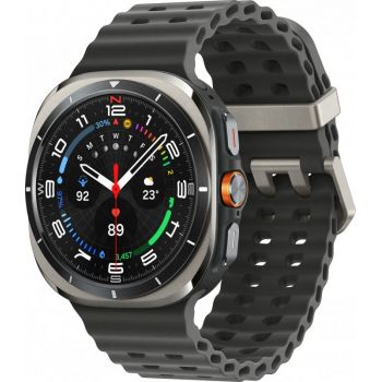 SmartWatch Samsung Galaxy Watch Ultra, LTE, 47 mm, Titanium Silver, Wi-Fi, Bluetooth, GPS, NFC, Rezistent la apa