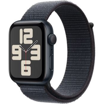 Apple Watch SE (2024), GPS, Carcasa Midnight Aluminium 40mm, Ink Sport Loop