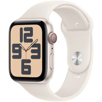 Apple Watch SE (2024), GPS, Carcasa Starlight Aluminium 40mm, Starlight Sport Band - M/L