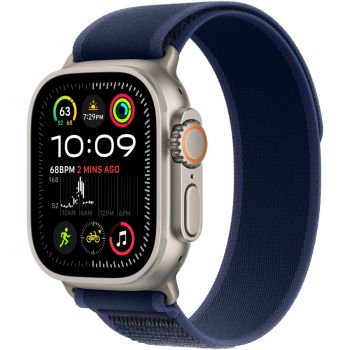 Apple Watch Ultra 2 GPS + Cellular, Carcasa Natural Titanium 49mm, Blue Trail Loop - M/L