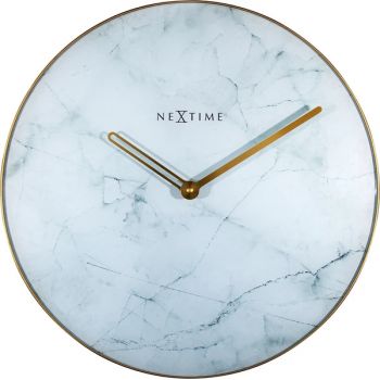 Ceas de perete NeXtime Marble 40cm  alb