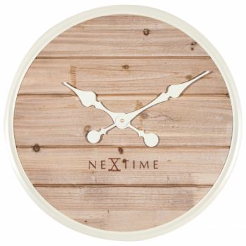 Ceas de perete NeXtime Plank 50cm  white