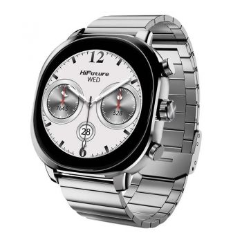 Ceas Smartwatch Hifuture Aix Luxury Stainless Steel, Argintiu