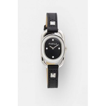 Furla ceas femei, culoarea negru, WW00008001L1