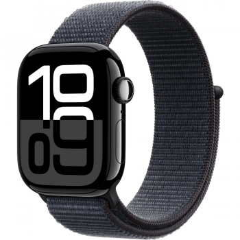 Apple Apple Watch 10 GPS, Carcasa Jet Black Aluminium 42mm, Ink Sport Loop