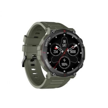 Ceas inteligent Smartwatch Blackview W50 Rugged, Ecran 1.39inch, Temperatura corporala, Ritm cardiac, Oxigen SpO2, Contor calorii, Notificare mesaje, Bluetooth Call, IP68, 370mAh (Verde)