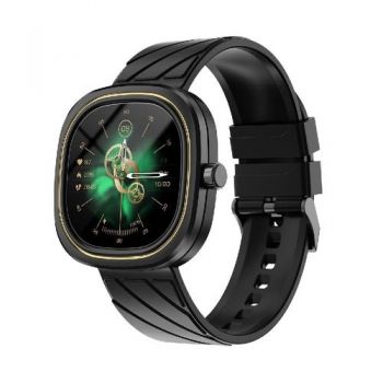 Ceas inteligent Smartwatch Doogee DG Ares, Ecran LCD HD 1.32inch, Bluetooth, Ritm cardiac, Saturatie oxigen, Monitorizare somn, Memento sedentarism, Android/iOS, Notificari, 300mAh (Negru)