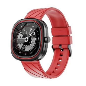 Ceas inteligent Smartwatch Doogee DG Ares, Ecran LCD HD 1.32inch, Bluetooth, Ritm cardiac, Saturatie oxigen, Monitorizare somn, Memento sedentarism, Android/iOS, Notificari, 300mAh (Rosu)