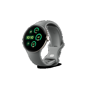 Ceas inteligent Smartwatch Google Pixel Watch 3 LTE, 41mm, Procesor Snapdragon W5 Gen 1, 2GB RAM, 32GB Flash, 5ATM, 4G, Wear OS (Auriu/Gri)