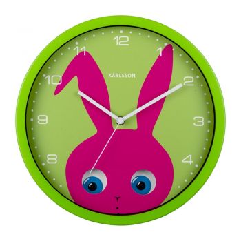 Ceas pentru copii ø 31 cm Peekaboo Bunny – Karlsson