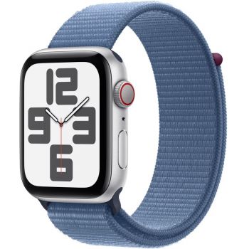 SmartWatch Apple Watch SE2 (2023), Cellular, 44mm Carcasa Aluminium Silver, Winter Blue Sport Loop