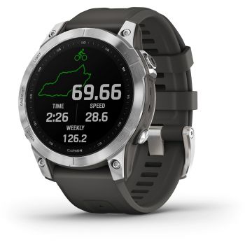 Ceas Smartwatch Garmin Fenix 7, 47 mm, Argintiu