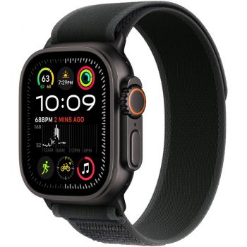 SmartWatch Apple Watch Ultra 2 v2, Cellular 49mm Black Titanium Case with Black Trail Loop - S/M