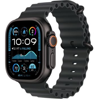 SmartWatch Apple Watch Ultra 2 v2, Cellular, 49mm Carcasa Titanium, Black/Black Ocean Band