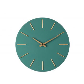 Ceas de perete Timeline, Bizzotto, D40 cm, MDF/otel, verde