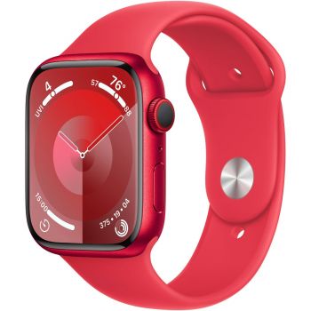 Apple Watch 9, GPS, Cellular, Carcasa RED Aluminium 45mm, RED Sport Band - S/M