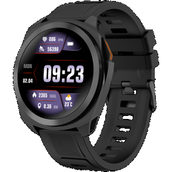 Ceas inteligent Smartwatch CANYON Maveric SW-83, Ecran IPS 1.32inch, GPS, Autonomie 7 zile, Monitor sanatate, ritm cardiac, somn, Waterproof IP68 (Negru)