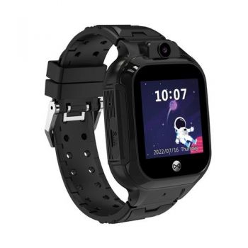 Ceas inteligent Smartwatch Forever Kids See Me! 3 KW-320, Ecran 1.4inch, Bluetooth, GPS, Difuzor, Alarma, Memento, Pedometru, 4G (Negru)