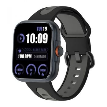 Ceas inteligent Smartwatch iSEN S216, Ecran Amoled 1.78inch, HRV, ECG, Functii Sanatate, Bluetooth Call, Alexa, GPS, Compatibil iOS/Android (Negru)