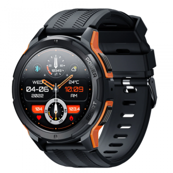 Ceas inteligent Smartwatch Oukitel BT10, Ecran AMOLED 1.43inch, 256MB, Apel bluetooth, Asistare vocala, Accelerometru, Ritm cardiac, SpO2, IP681ATM, 110+ moduri sport, 410mAh (Portocaliu)