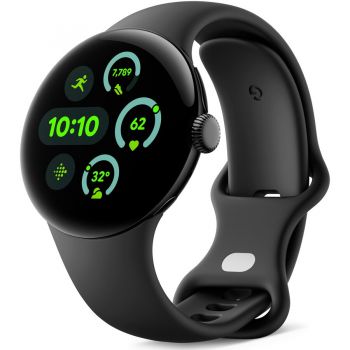 Google Ceas Smart Google Pixel Watch 3, 41mm,  Negru Obsidian