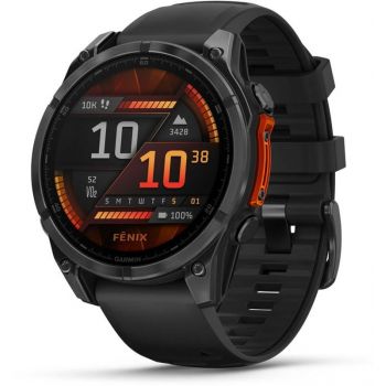 SmartWatch Garmin Fenix 8, 47mm Slate Gray, Black Silicone