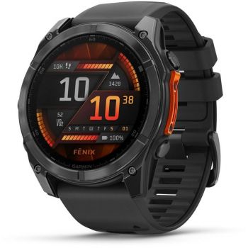 SmartWatch Garmin Fenix 8, 51mm Slate Gray, Black Silicone