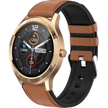 SmartWatch Maxcom FW43 Cobalt 2 Gold, senzor ritm cardiac, senzor SpO2, pachetul include 2 curele